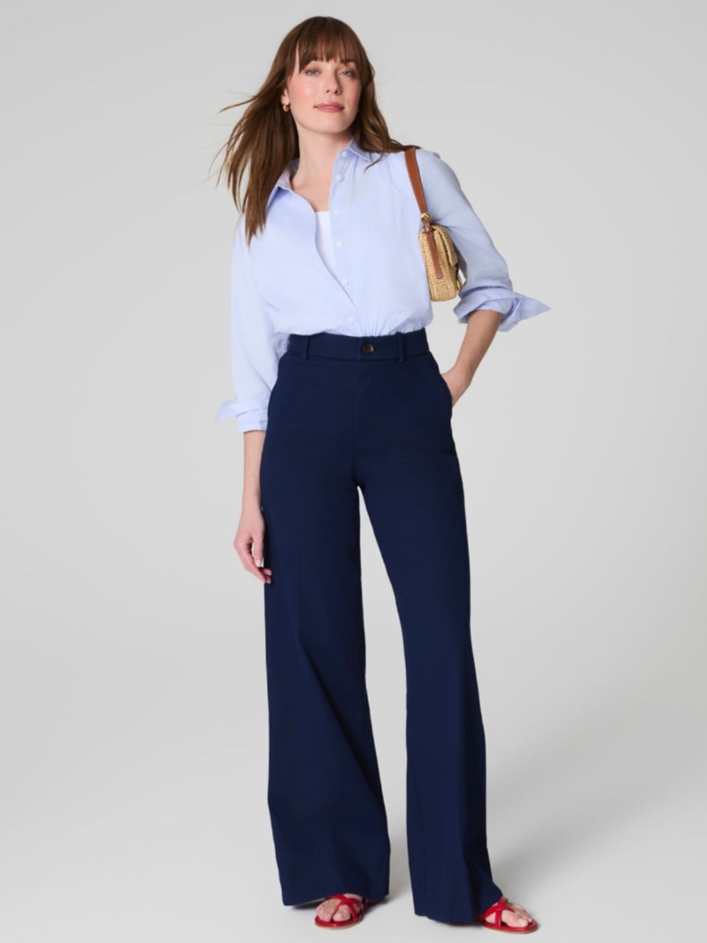 Spanx SPANXsupersmooth Stretch Twill Wide Leg Pant Small - Picture 2 of 16
